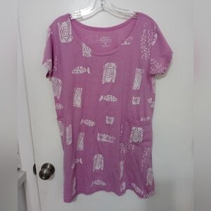 ISLAND BEACH LIFESTYLE APPARAL SHORT SLEEVE BEACH COVER UP W POCKETS M